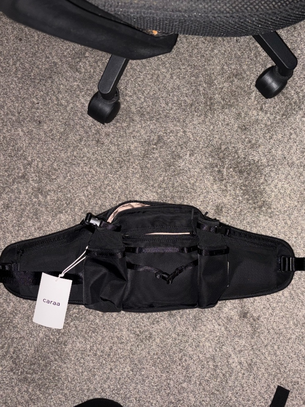 NWT Caraa Sport Black Sling Bag / Fanny Pack